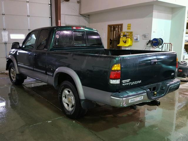 5TBRT3817YS034984 - 2000 TOYOTA TUNDRA ACC GREEN photo 3