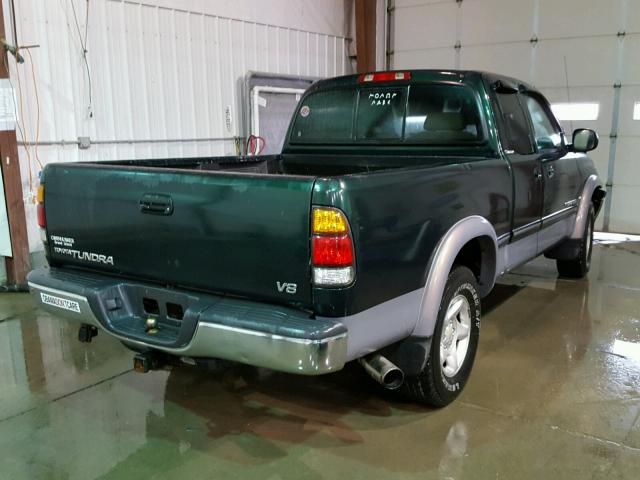 5TBRT3817YS034984 - 2000 TOYOTA TUNDRA ACC GREEN photo 4