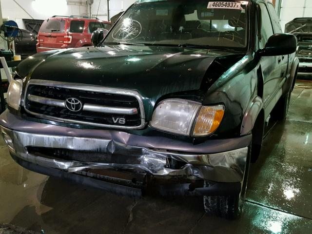 5TBRT3817YS034984 - 2000 TOYOTA TUNDRA ACC GREEN photo 9