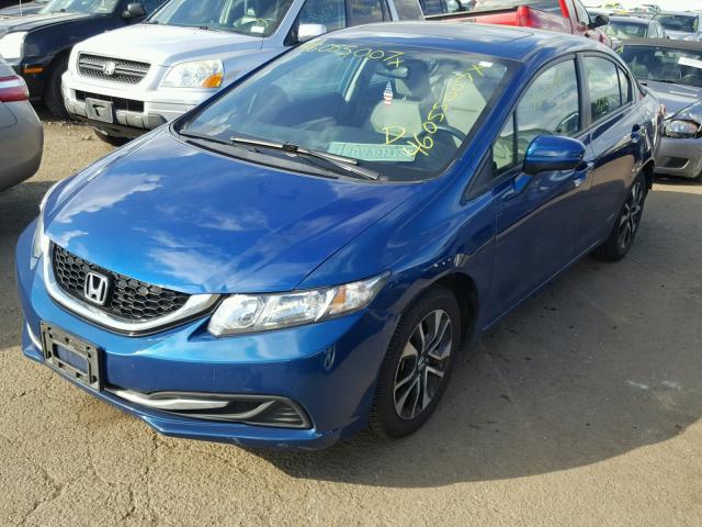 19XFB2F88EE018208 - 2014 HONDA CIVIC EX BLUE photo 2