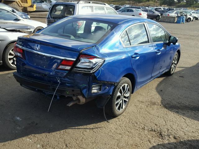 19XFB2F88EE018208 - 2014 HONDA CIVIC EX BLUE photo 4