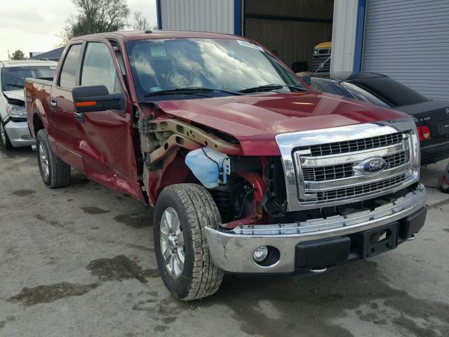 1FTFW1EF0EKD28669 - 2014 FORD F150 SUPER MAROON photo 1