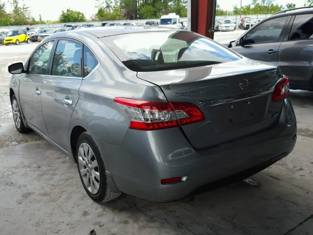 3N1AB7APXEL633766 - 2014 NISSAN SENTRA S GRAY photo 3