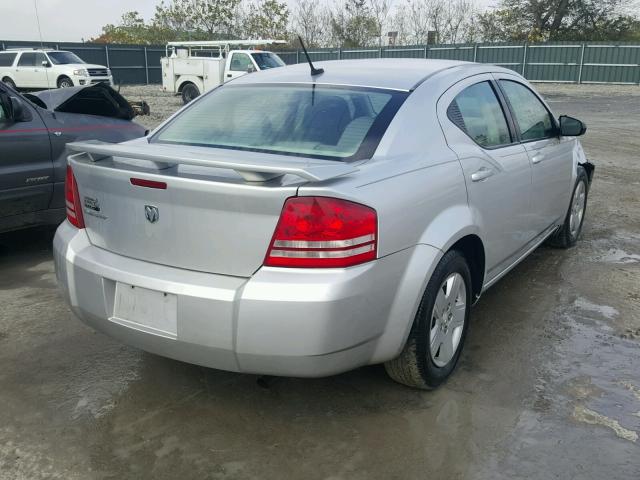 1B3LC46K18N184210 - 2008 DODGE AVENGER SE SILVER photo 4