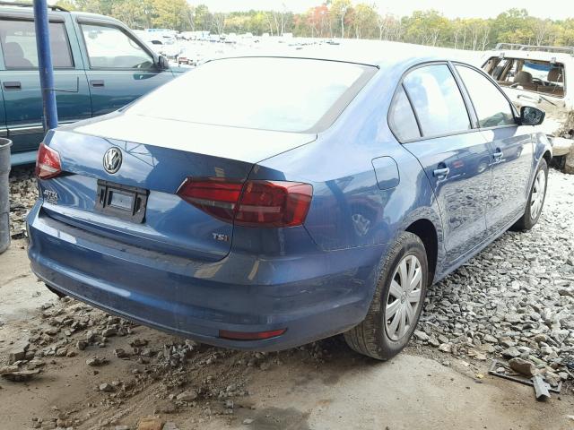3VW267AJXGM414978 - 2016 VOLKSWAGEN JETTA S 蓝色 照片 4