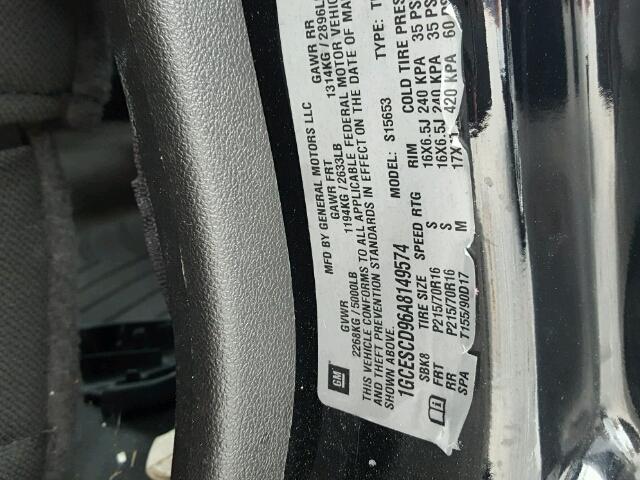 1GCESCD96A8149574 - 2010 CHEVROLET COLORADO L BLACK photo 10