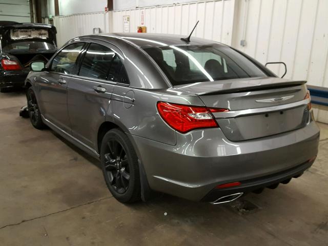 1C3CCBCGXDN719603 - 2013 CHRYSLER 200 LIMITE GRAY photo 3