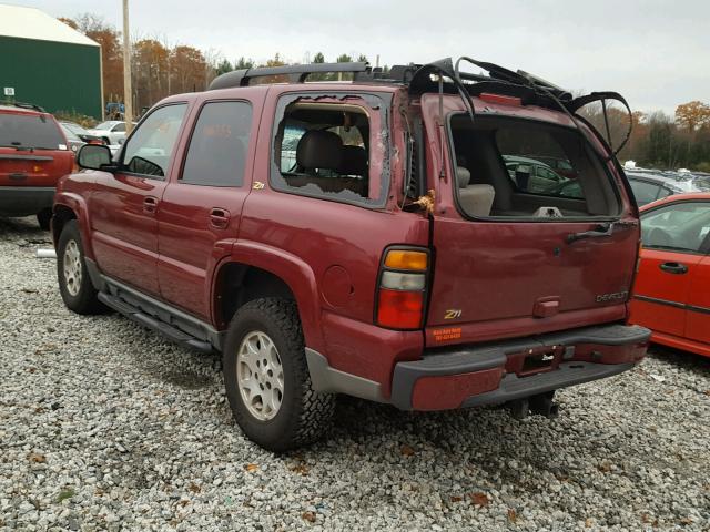 1GNEK13T34R257402 - 2004 CHEVROLET TAHOE K150 MAROON photo 3