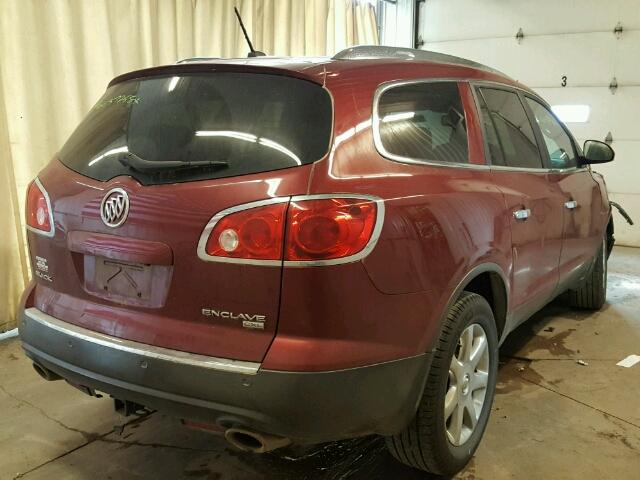 5GALVBED6AJ220522 - 2010 BUICK ENCLAVE CX RED photo 4
