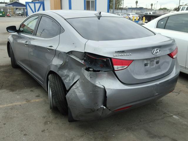 KMHDH4AE7DU565755 - 2013 HYUNDAI ELANTRA GL GRAY photo 3