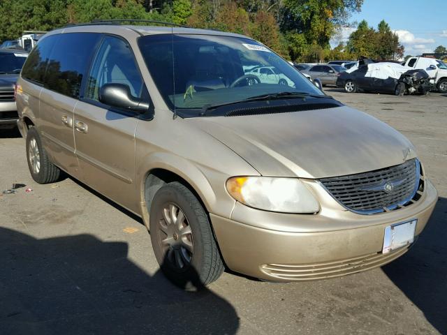 2C8GP74L21R319462 - 2001 CHRYSLER TOWN & COU GOLD photo 1