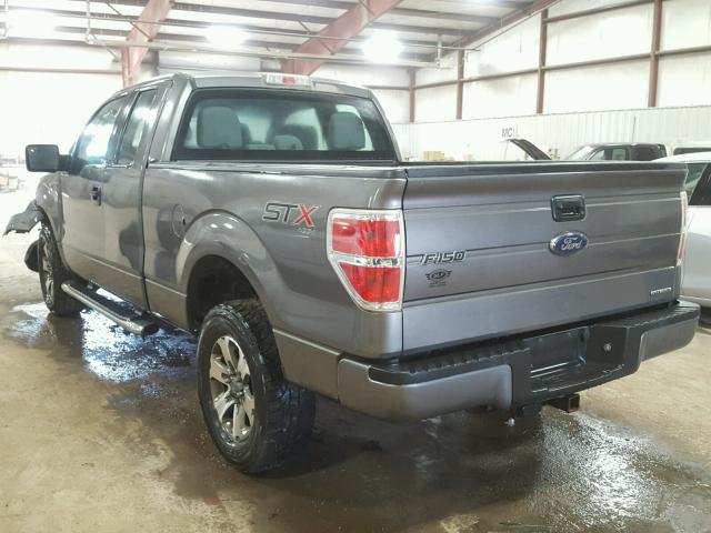 1FTEX1EM6EFB83606 - 2014 FORD F150 GRAY photo 3