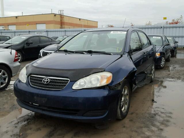 2T1BR32E58C908700 - 2008 TOYOTA COROLLA CE BLUE photo 2