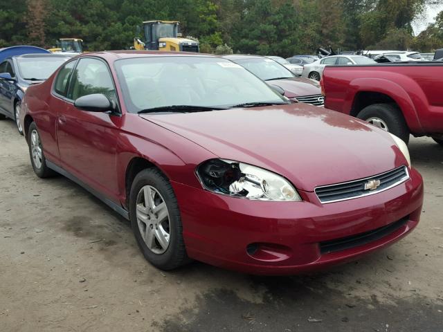 2G1WJ15K769344410 - 2006 CHEVROLET MONTE CARL BURGUNDY photo 1