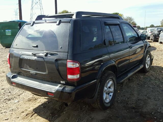 JN8DR09Y13W811800 - 2003 NISSAN PATHFINDER BLACK photo 4