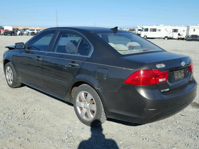 KNAGE228595339347 - 2009 KIA OPTIMA LX CHARCOAL photo 3