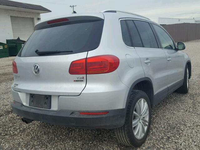 WVGBV7AX8GW543937 - 2016 VOLKSWAGEN TIGUAN S SILVER photo 4