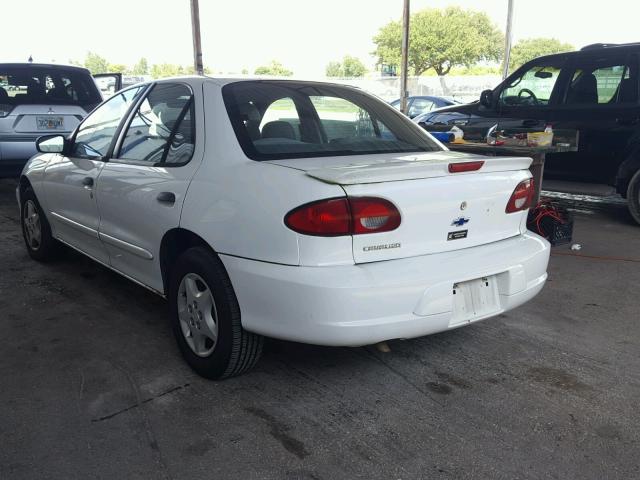 1G1JC524227234524 - 2002 CHEVROLET CAVALIER B WHITE photo 3