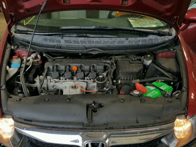 19XFA16599E051808 - 2009 HONDA CIVIC LX MAROON photo 7