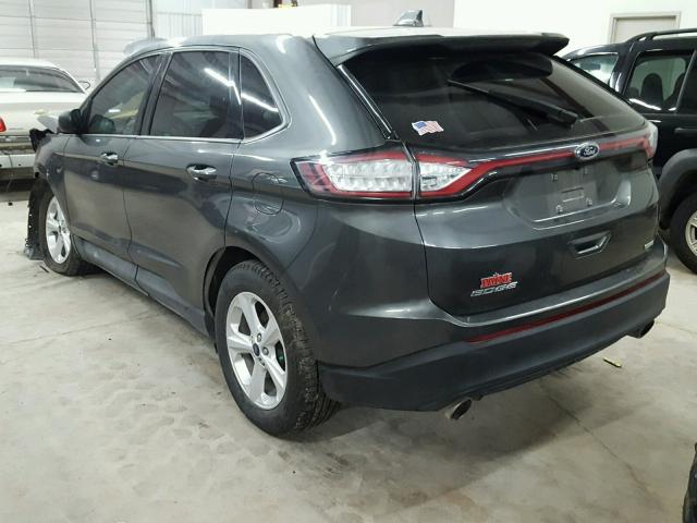 2FMPK3G97GBC58759 - 2016 FORD EDGE SE CHARCOAL photo 3