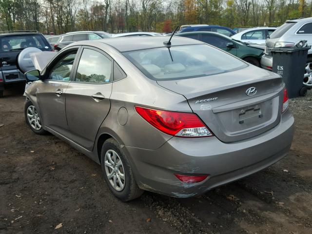 KMHCT4AE0CU130567 - 2012 HYUNDAI ACCENT GLS TAN photo 3