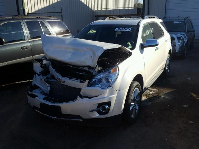 1GNALFEK8DZ123935 - 2013 CHEVROLET EQUINOX LT WHITE photo 2