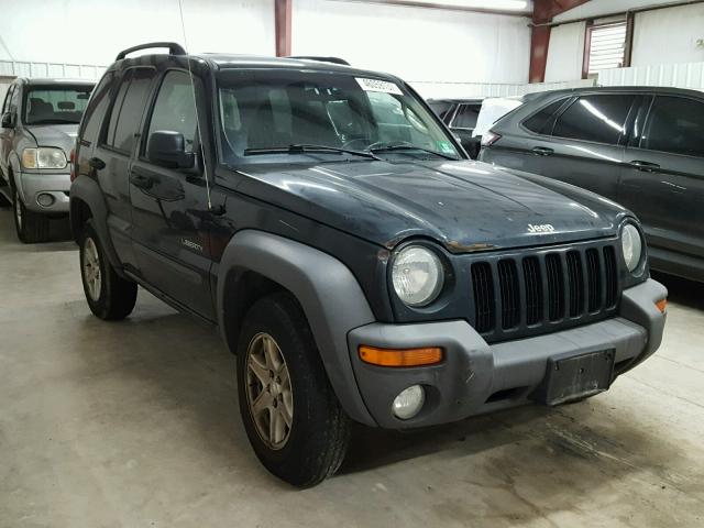 1J4GL48K34W268881 - 2004 JEEP LIBERTY SP BLACK photo 1