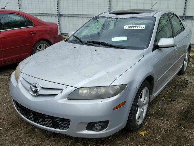 1YVHP80D565M47218 - 2006 MAZDA 6 SILVER photo 2