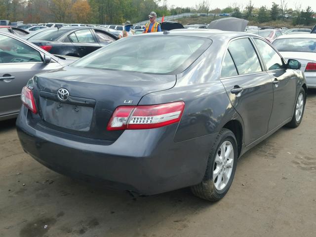 4T4BF3EK4BR137992 - 2011 TOYOTA CAMRY BASE GRAY photo 4
