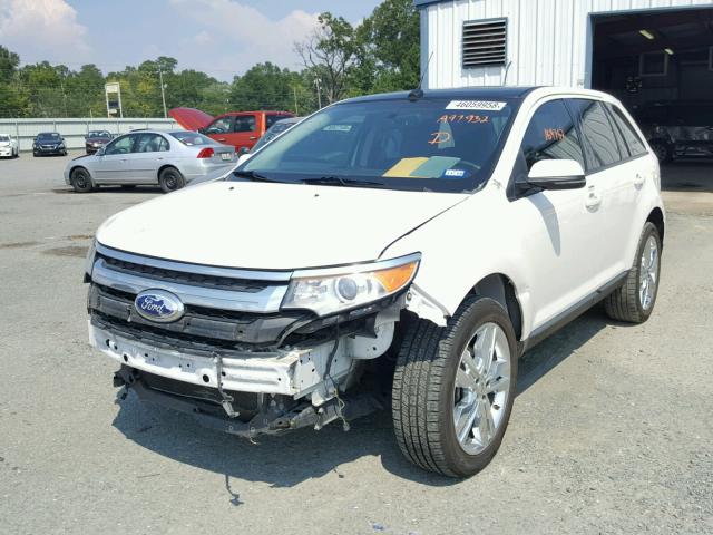 2FMDK3JC7DBA97932 - 2013 FORD EDGE SEL WHITE photo 2