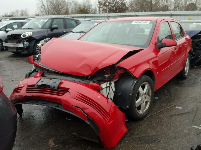 1G1AT58H297263946 - 2009 CHEVROLET COBALT LT RED photo 2