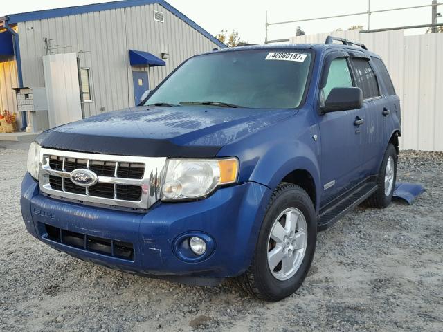 1FMCU03108KD22932 - 2008 FORD ESCAPE XLT BLUE photo 2