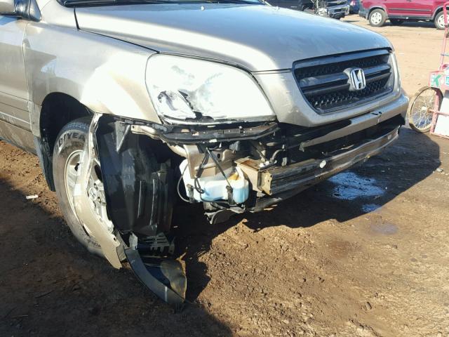 5FNYF18425B062278 - 2005 HONDA PILOT TAN photo 9