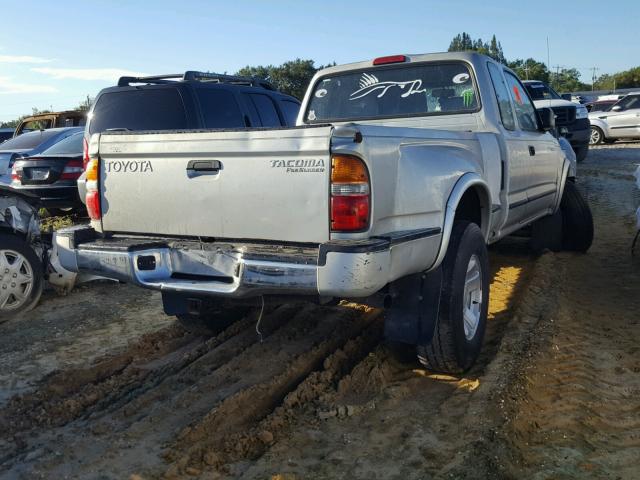 5TESM92N81Z878335 - 2001 TOYOTA TACOMA XTR GRAY photo 4