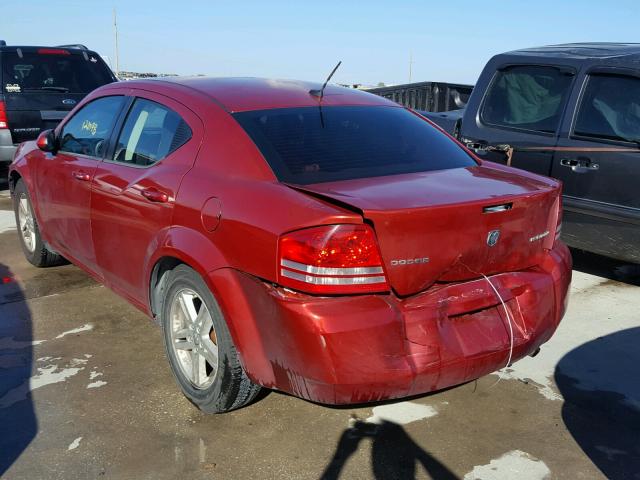 1B3CC1FB8AN175539 - 2010 DODGE AVENGER EX RED photo 3