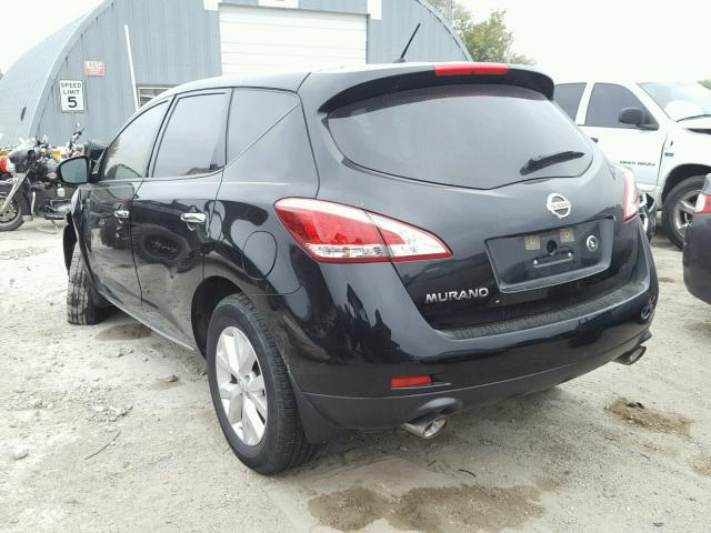 JN8AZ1MU0EW421450 - 2014 NISSAN MURANO S BLACK photo 3