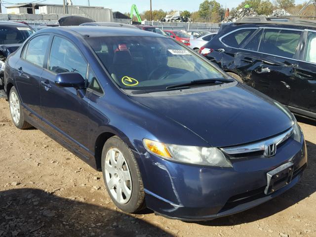 2HGFA16586H519027 - 2006 HONDA CIVIC LX BLUE photo 1