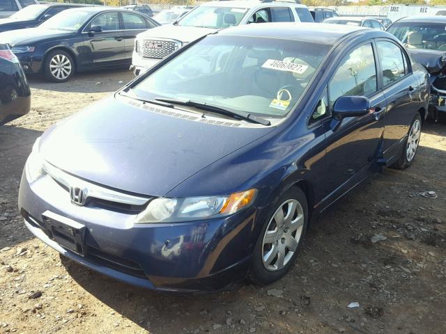 2HGFA16586H519027 - 2006 HONDA CIVIC LX BLUE photo 2