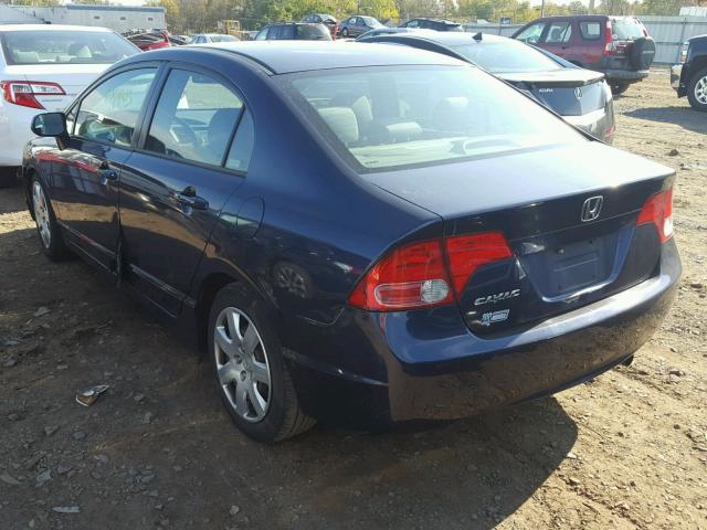 2HGFA16586H519027 - 2006 HONDA CIVIC LX BLUE photo 3