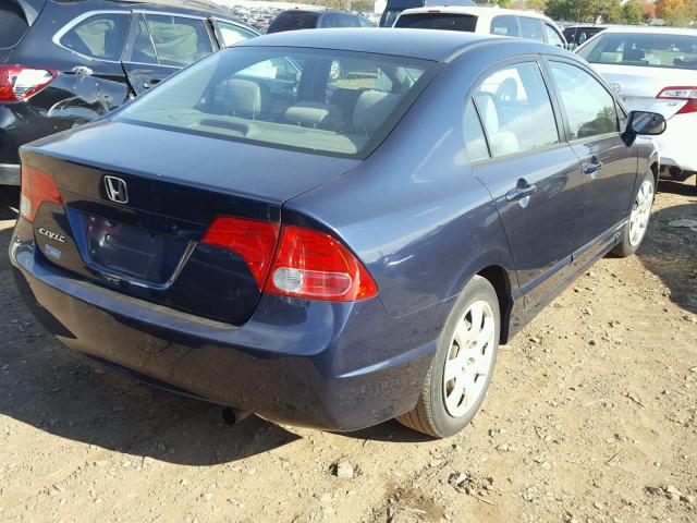 2HGFA16586H519027 - 2006 HONDA CIVIC LX BLUE photo 4