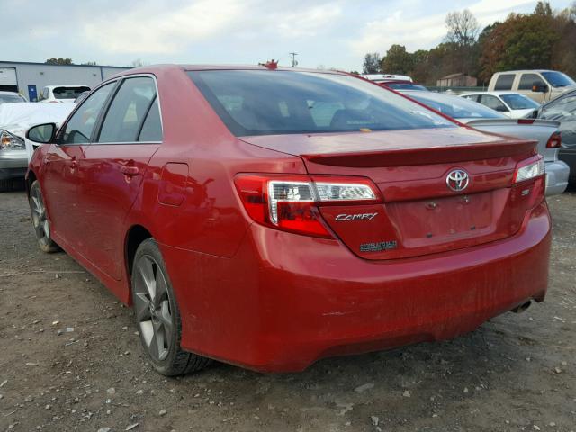 4T1BF1FK9CU623048 - 2012 TOYOTA CAMRY BASE RED photo 3