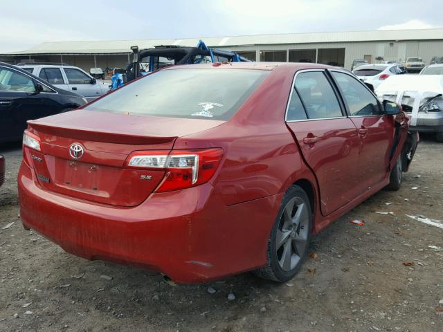 4T1BF1FK9CU623048 - 2012 TOYOTA CAMRY BASE RED photo 4