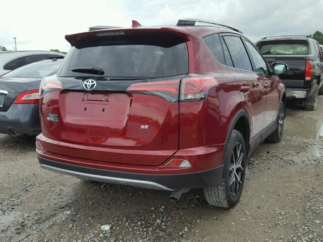 2T3NFREV0JW415488 - 2018 TOYOTA RAV4 SE MAROON photo 4