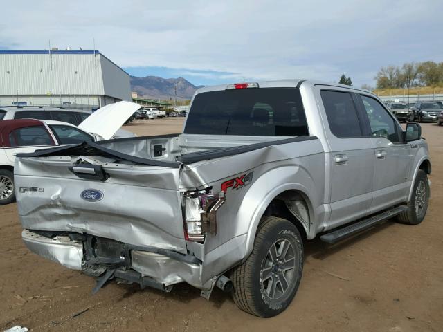 1FTEW1EP7GFA60073 - 2016 FORD F150 SUPER SILVER photo 4