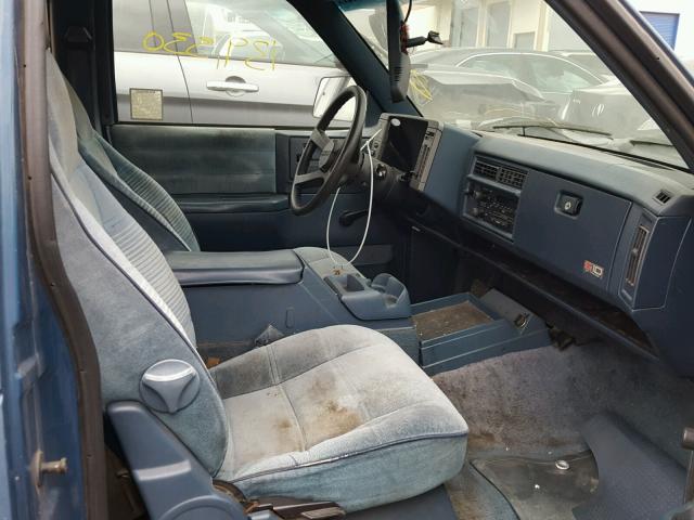 1GCCS19Z4P8151711 - 1993 CHEVROLET S TRUCK S1 BLUE photo 5