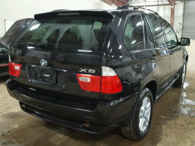 5UXFA135X4LU36801 - 2004 BMW X5 BLACK photo 4