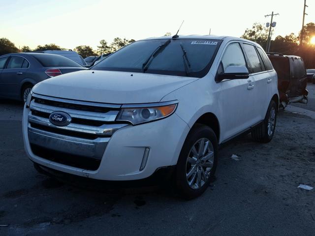 2FMDK3KC6DBB20261 - 2013 FORD EDGE LIMIT WHITE photo 2