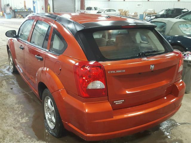 1B3HB28B97D408287 - 2007 DODGE CALIBER ORANGE photo 3