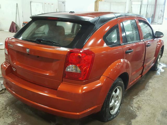 1B3HB28B97D408287 - 2007 DODGE CALIBER ORANGE photo 4