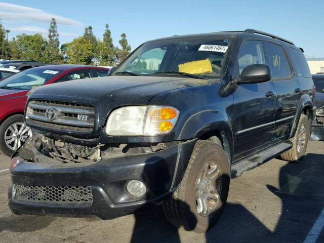 5TDZT38A84S229249 - 2004 TOYOTA SEQUOIA LI BLACK photo 2